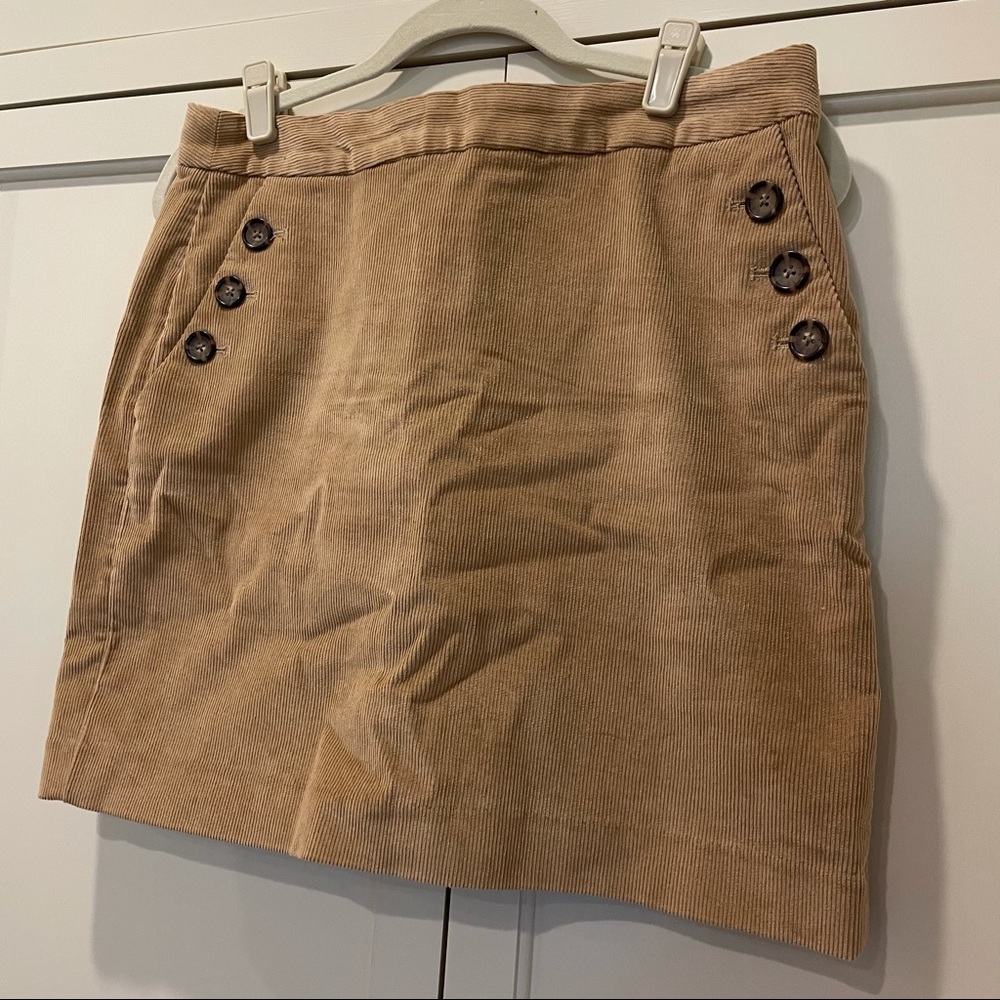 Tan Corduroy Mini Skirt - Banana Republic